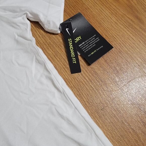 Nike Trail Dri-Fit Men's Running Shirt Short Sleeve White Black ACG Small S New - Picture 9 of 9